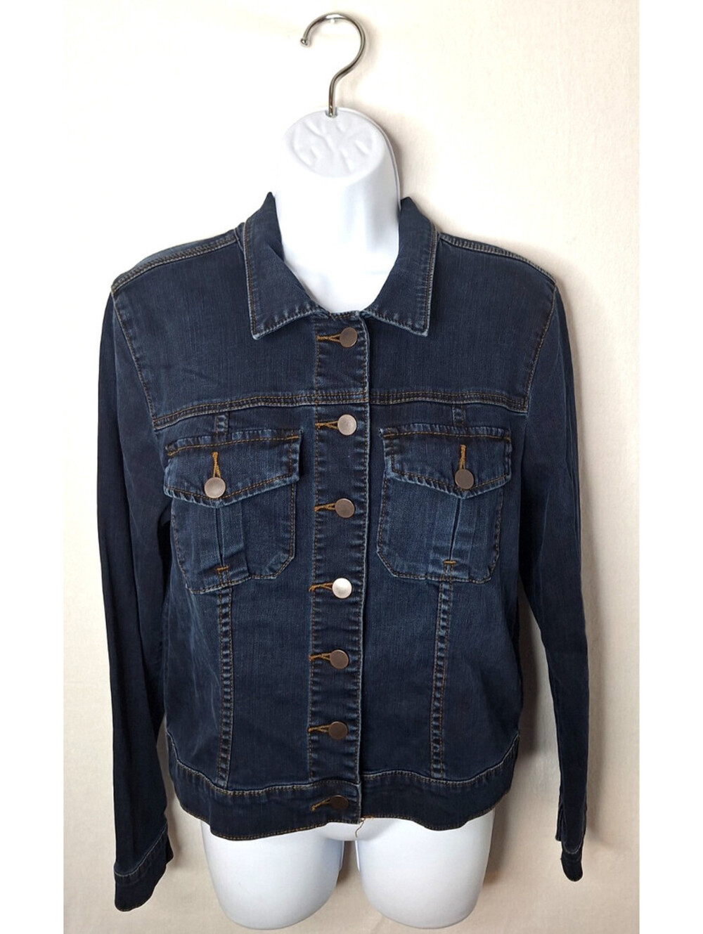 KUT From The Cloth Dark Blue Classic Denim Jacket Western Indie Sleek Y2K Rugged